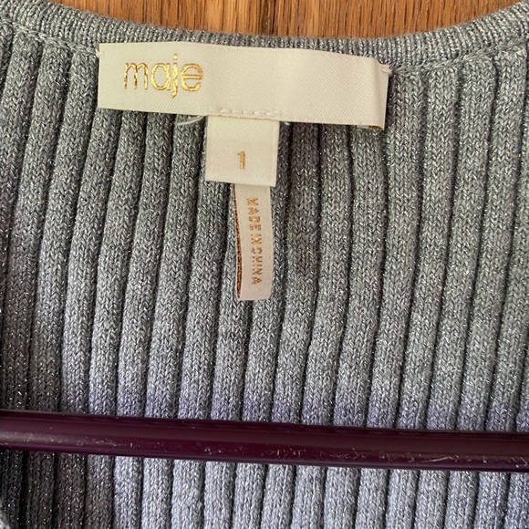Maje lurex knit top size 1 - Picture 5 of 5
